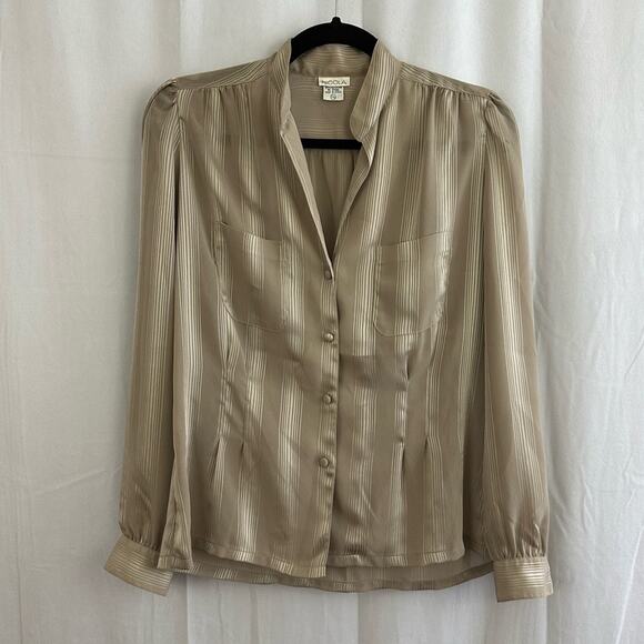 Nicola Long Sleeve Button Up Blouse in Cream Womens Size 11/12 - Picture 1 of 5